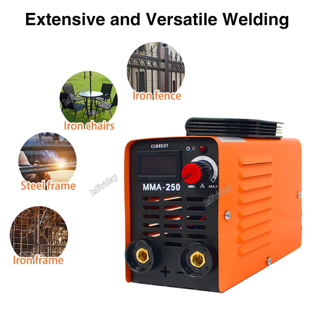 110v220v Mini Welding Machine MMA-250 Inverter Electric Welding Machine Adjustable Current 20-250A Handheld Arc Welder Equipment