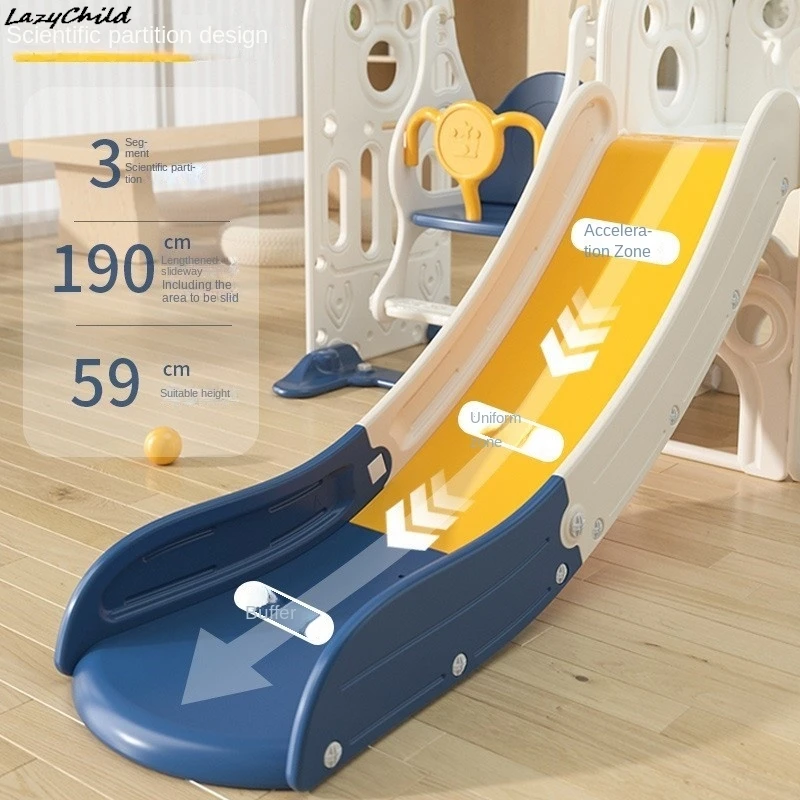 Multifuncional Indoor Playground para Crianças, Baby Slide Swing, Família Sliding Board, Casa 2 a 10 Anos de Idade, 3 em 1