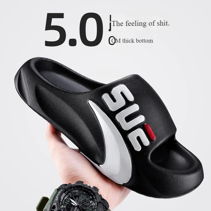 

2024 Men's Summer Slides - EVA Soft Memory Foam Slippers for Indoor/Outdoor, Non-Slip House Sandals with Cushioned Comfort