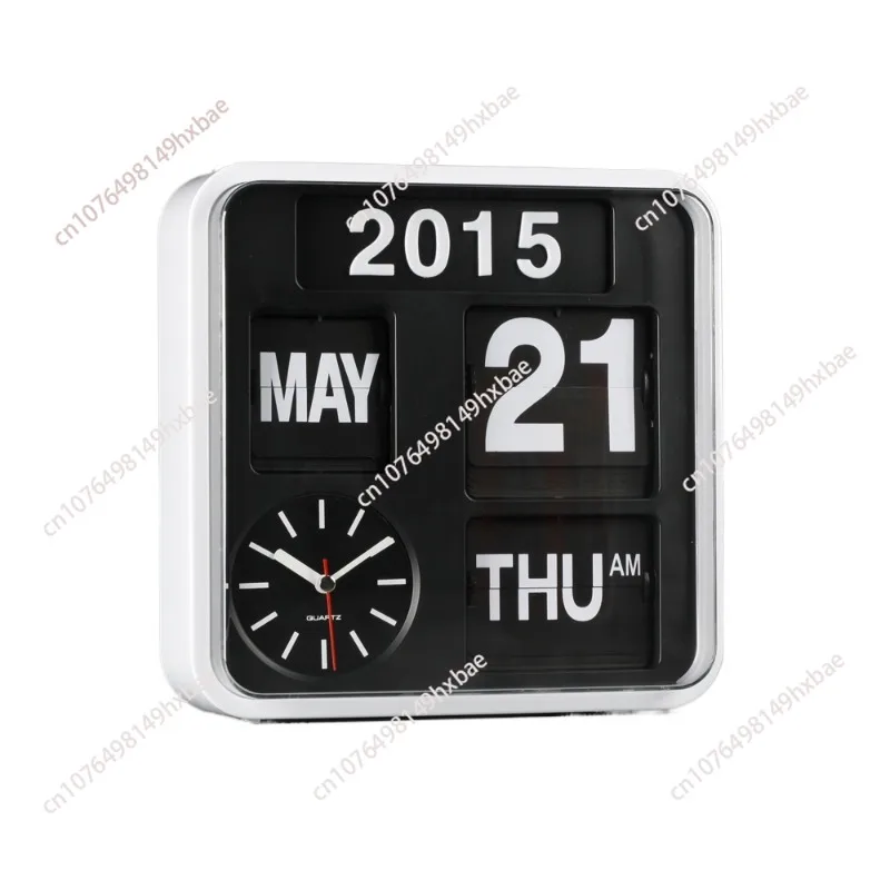 Large Numbers Automatically Skip Calendar and Flip Wall Clock