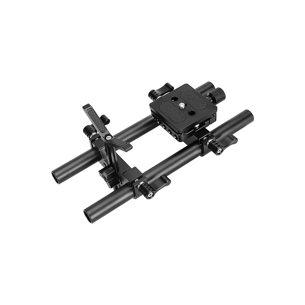 KIMRIG Camera Mounting Plate Acra Swiss Quick Release Plate Tripod Mount Plate With Lens Support 15mm Rods For Dslr Cameras