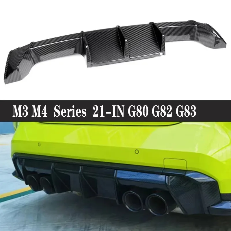 

For BMW M3 M4 G80 G82 G83 2021+ Dry Carbon Fiber Car Rear Bumper Diffuser Rear Splitters Spoiler Back lip Upgrade body kit