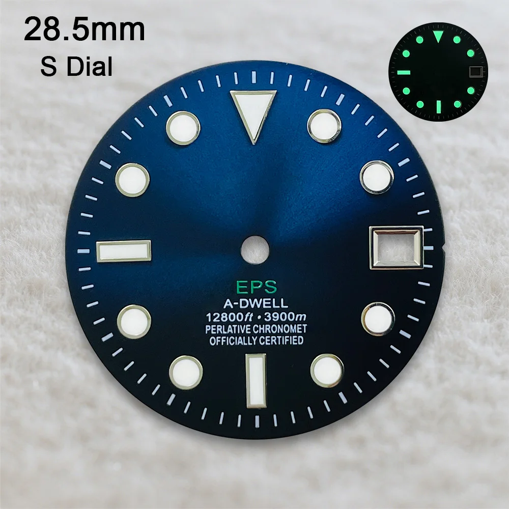 28.5mm S Logo SUB Diving Dial For NH35 Movement Green Luminous High-Quality Gradient Dial Watch Modification Accessories image 6