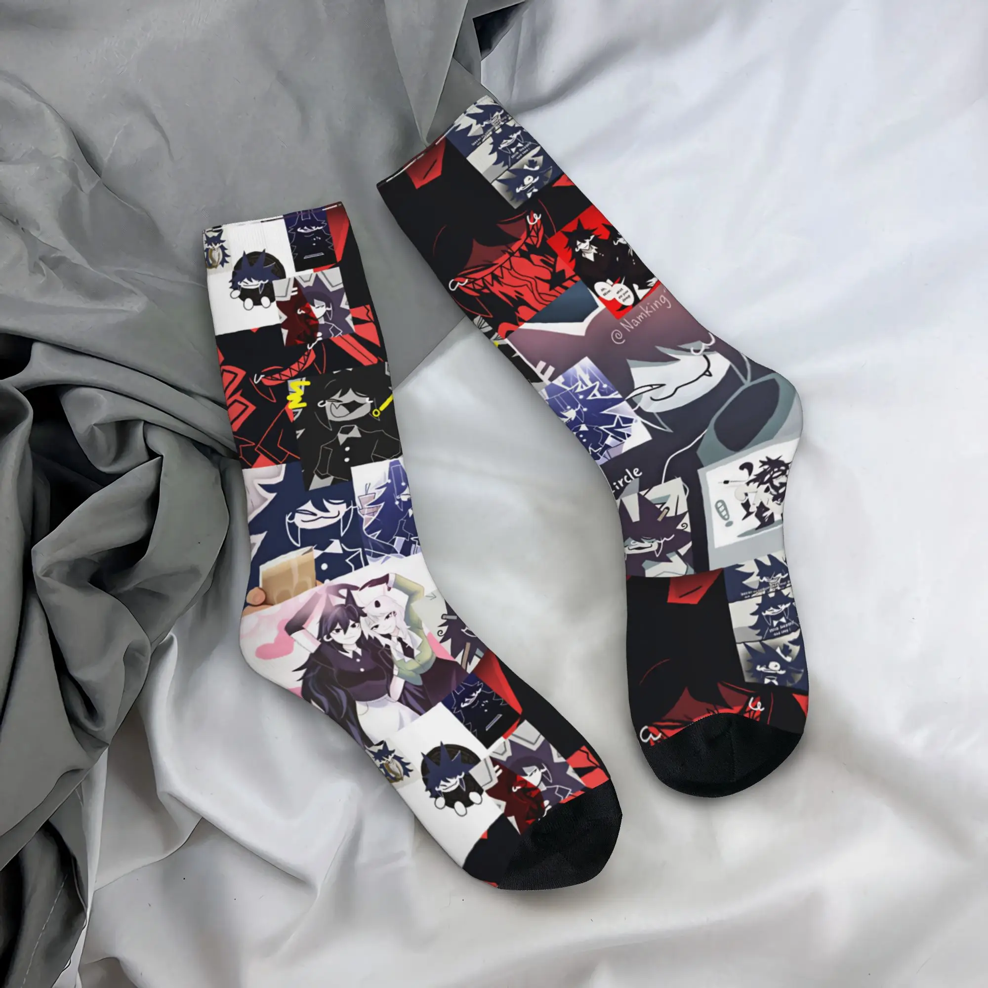 M-Miss C-Circle Anime Mens Crew Socks Unisex Fun Cartoon Spring Summer Autumn Winter Dress Socks