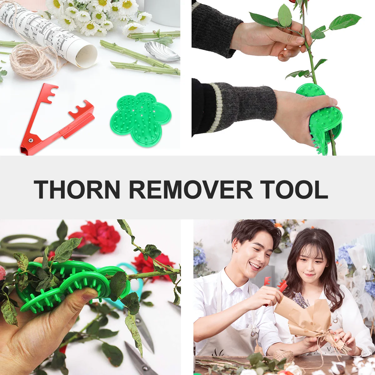 Pliers Clamp Flower Shop Tools Remover and Leaf Stripping for Roses Kit