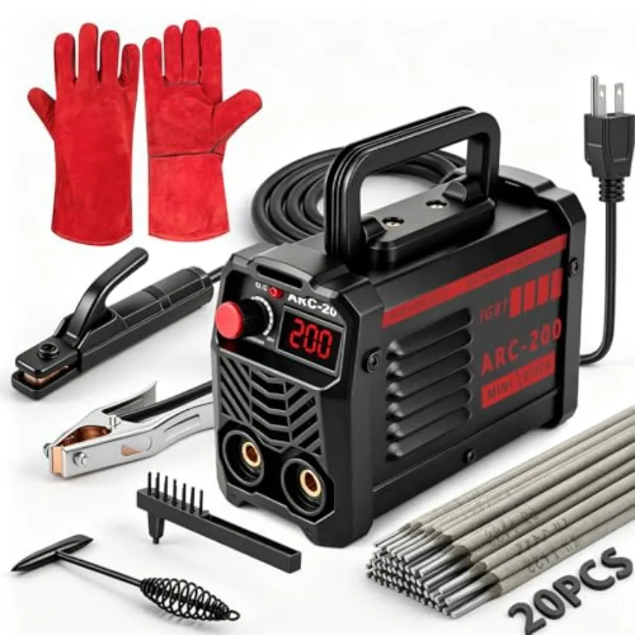 

Hpoouo 200Amp 20PCS Rods Stick Welder, er MINI Portable Welding hine, IGBT Inverter Welder hine 110V with Hot Start Arc Force A