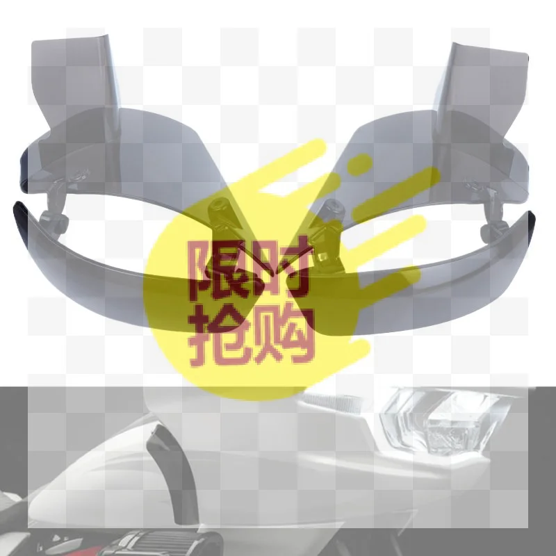 Motorcycle Side Adjustable Wind Deflector Smoke Tinted Windshield Fairing Spoiler For Touring Street Bike 2023 To 2026 Models