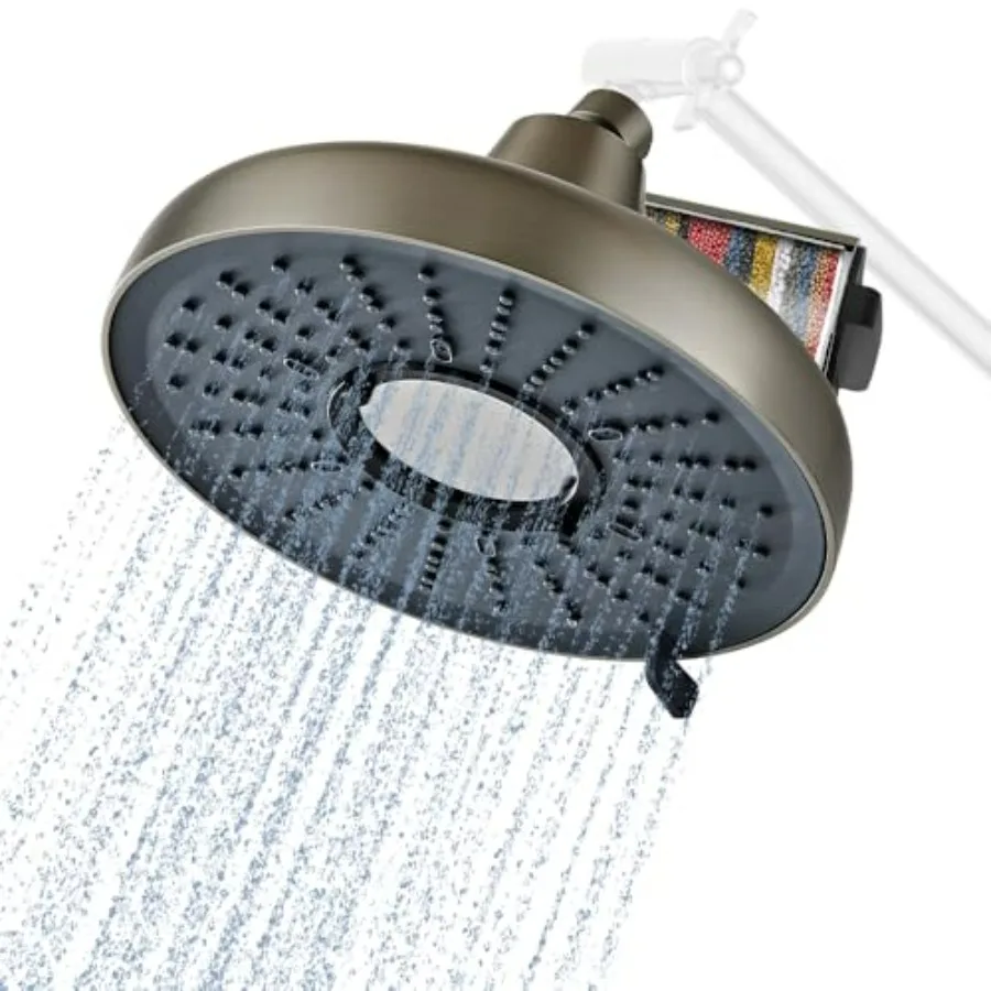 

Fixed Rain Shower Head for Hard Water Softener 8 Inches High Pressure with 18-Stage Filter Reduces Chlorine and Heavy Metals Ni