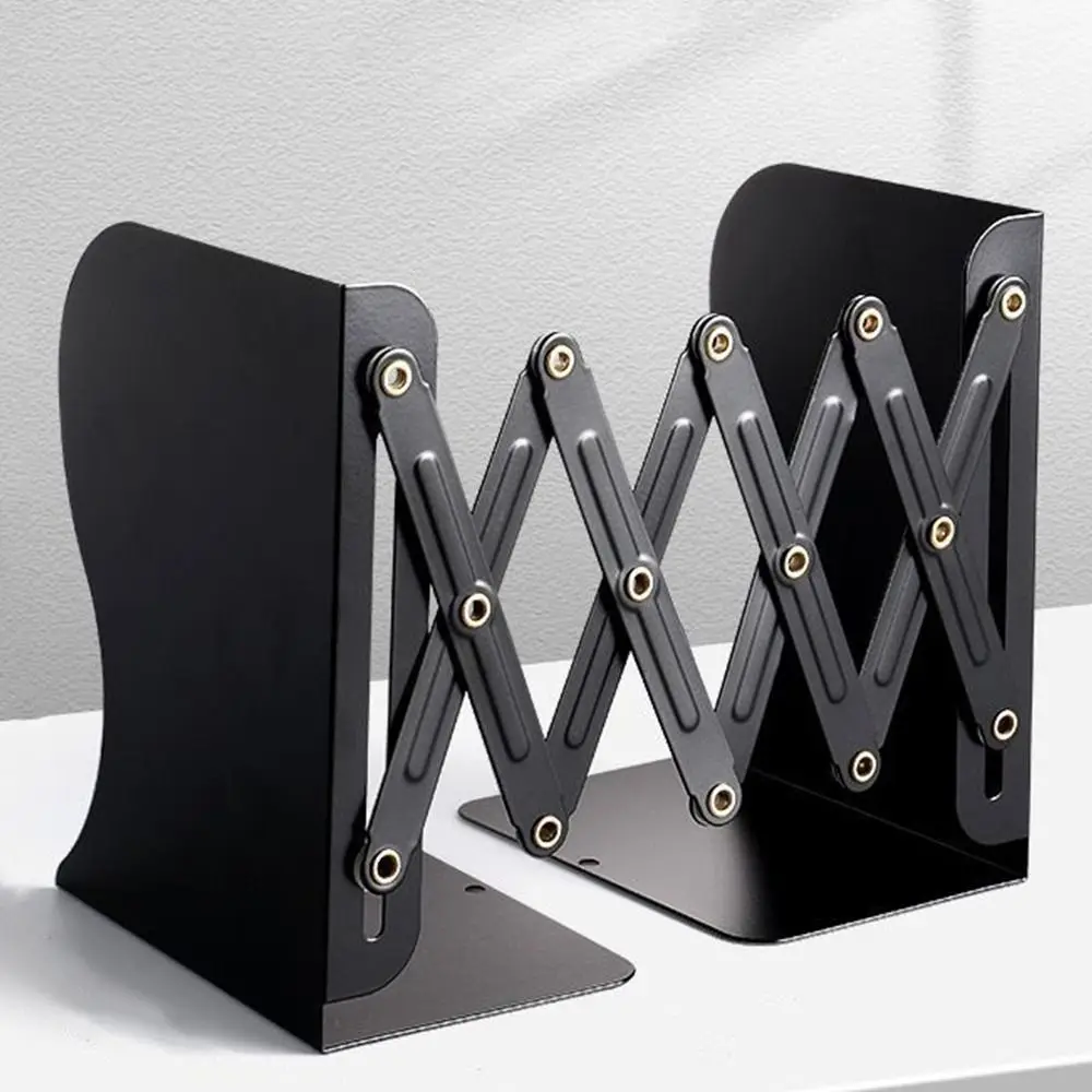 

Multifunction Retractable File Sorter Rack Metal Foldable Display Bookshelf Magazine File Home Office Bookstand Bookends