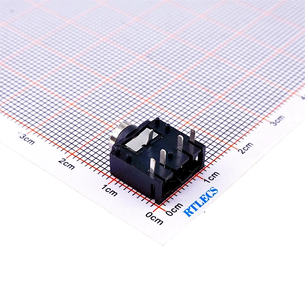 10/100 Pcs 3.5 Mm Audio Jack Connector Through Holes PCB Horizontal 2 Internal Switches Normally Closed Cross Part SJ1-3525N
