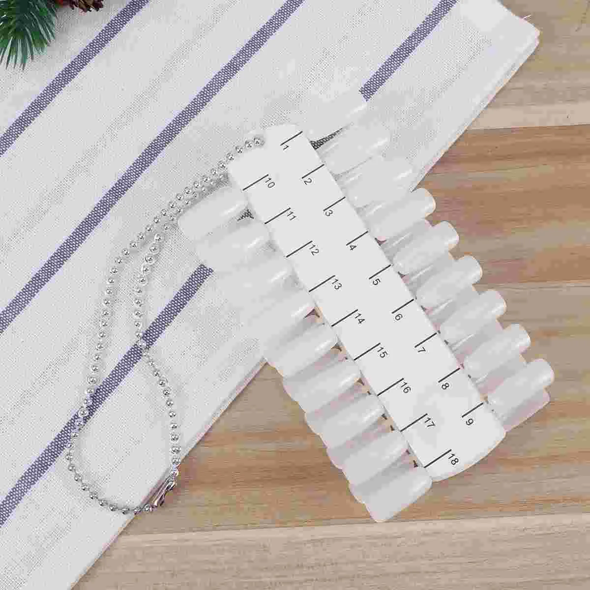 3pcs Nail Tool Nail Color with A Chain Transparent Acrylic False Nail Board Nail Tips Nail Polish Display Board Polish Display P