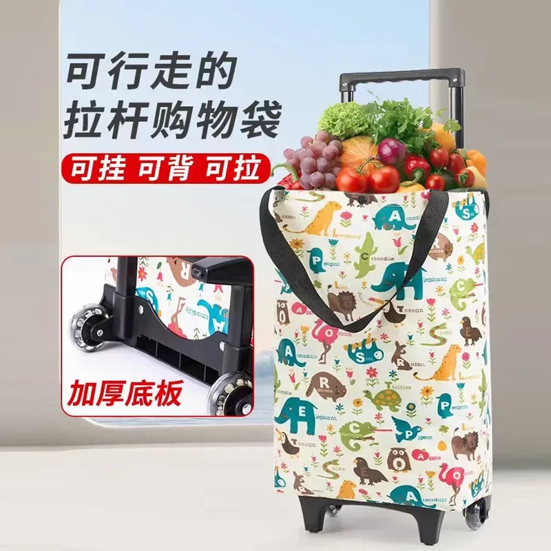 

Household shopping trolley waterproof bag camping climbing bold trolley hand-pulled trailer shopping folding trolleys