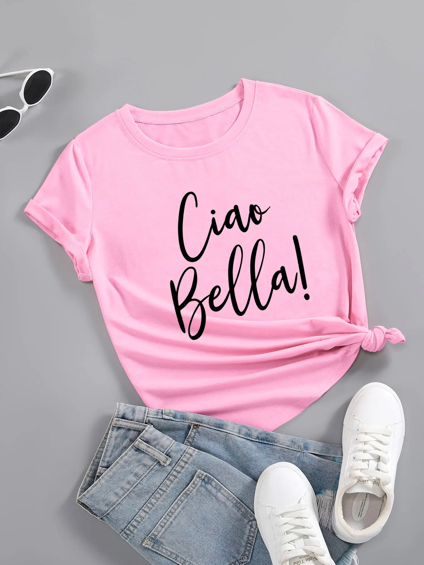 Hello Italy 2 Shirt New Arrival Summer Casual 100%Cotton Funny T Shirt Italian Shirt Italian Hello Shirts Gift for Her