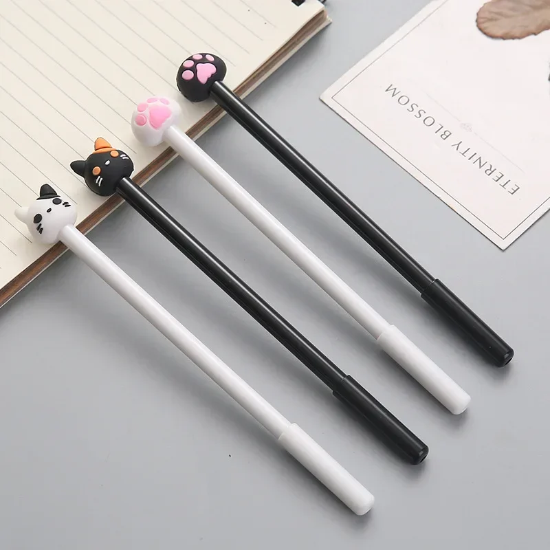 Wholesale Creative Cartoon Cute Black Cat Claw Neutral Pens Elementary School Stationery Back To School