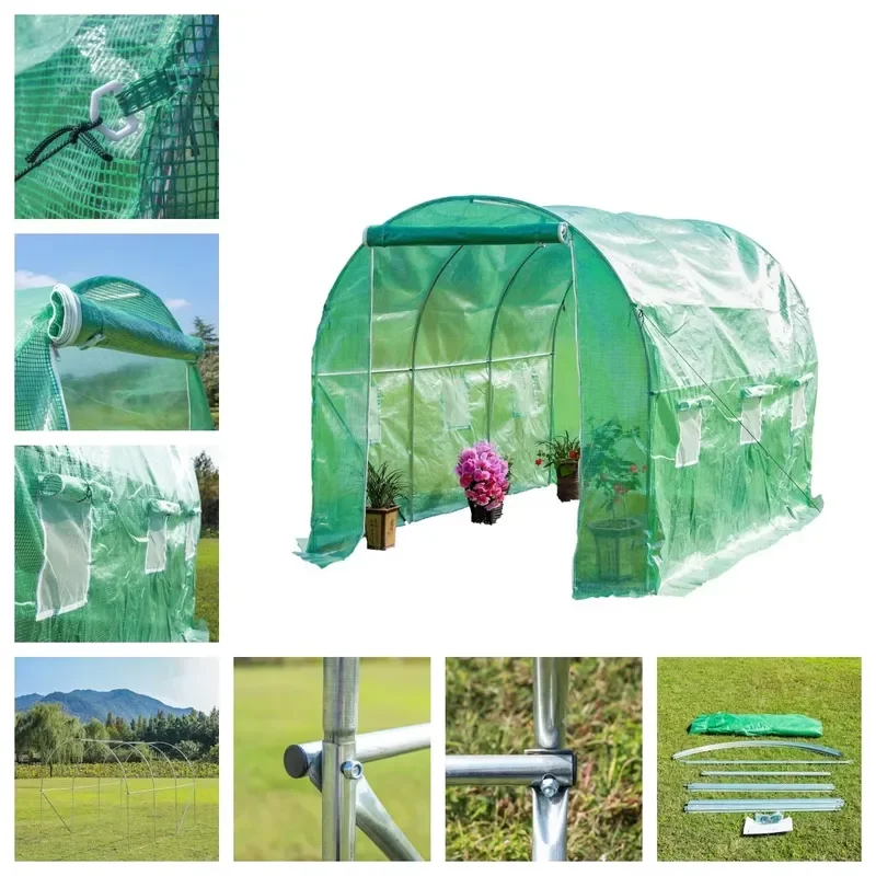 Mini Commercial Metal Greenhouse Structure Kit for Outdoor Tunnel Use with UV Protection and Eco-Friendly Features for