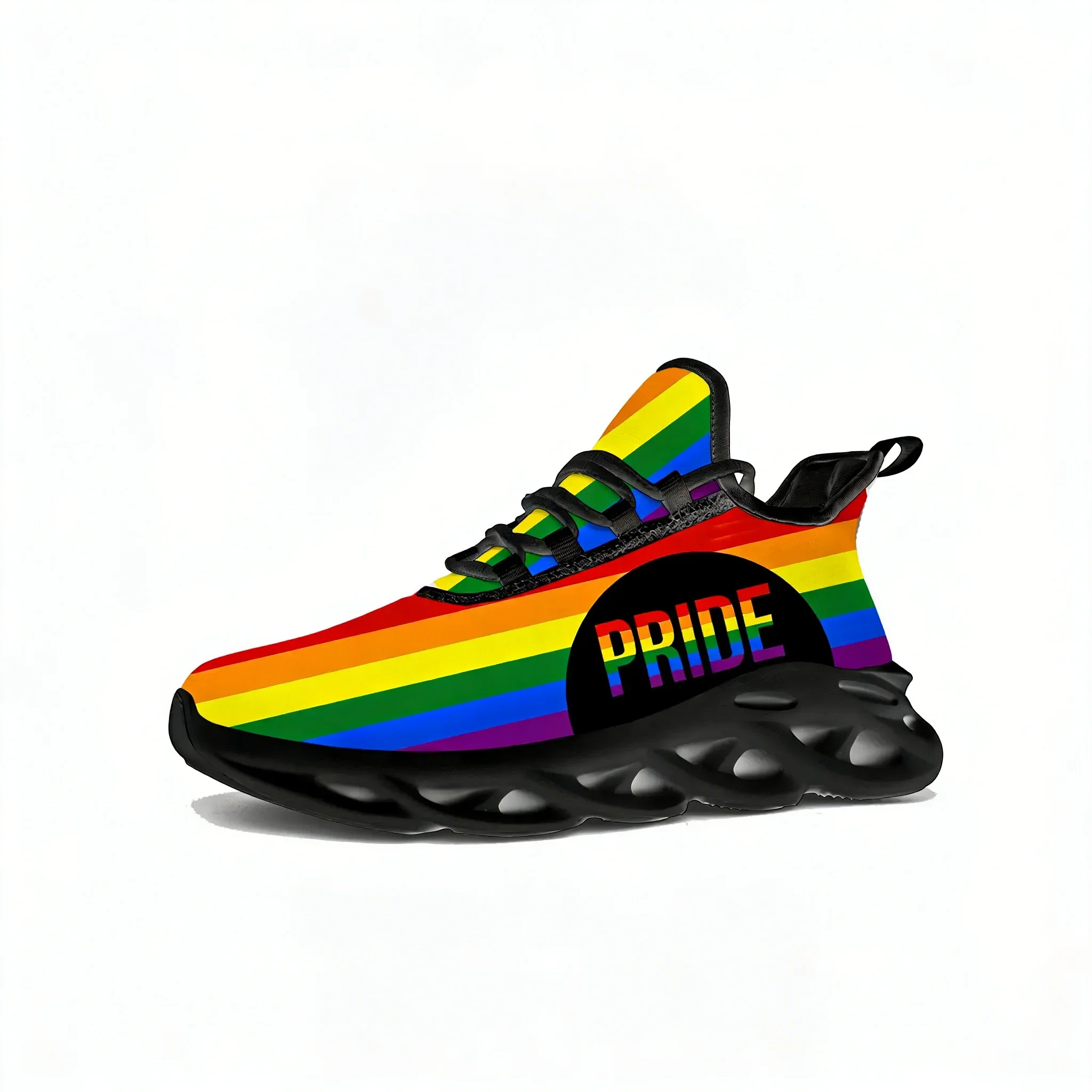 

LGBT ocmogic Pride rainbow Flats Sneakers Mens Womens Sports Running Shoes High Quality DIY Sneaker customization Shoe