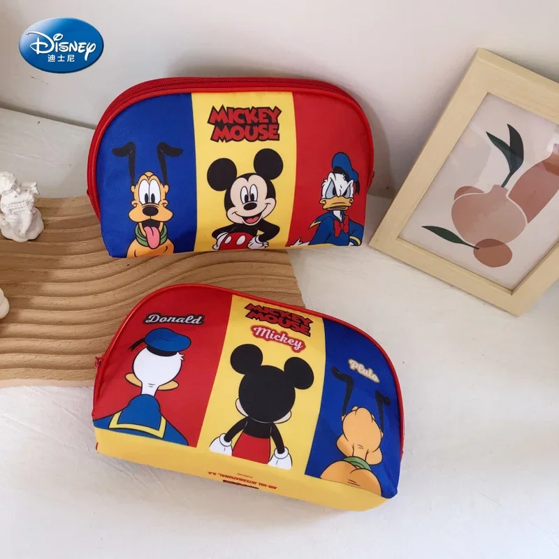 Disney Cartoon Kawaii Shell Bag Mickey Mouse Bags Goofy Donald Duck Organize Your Cosmetic Bag Storage Bag Eco Friendly Bathroom