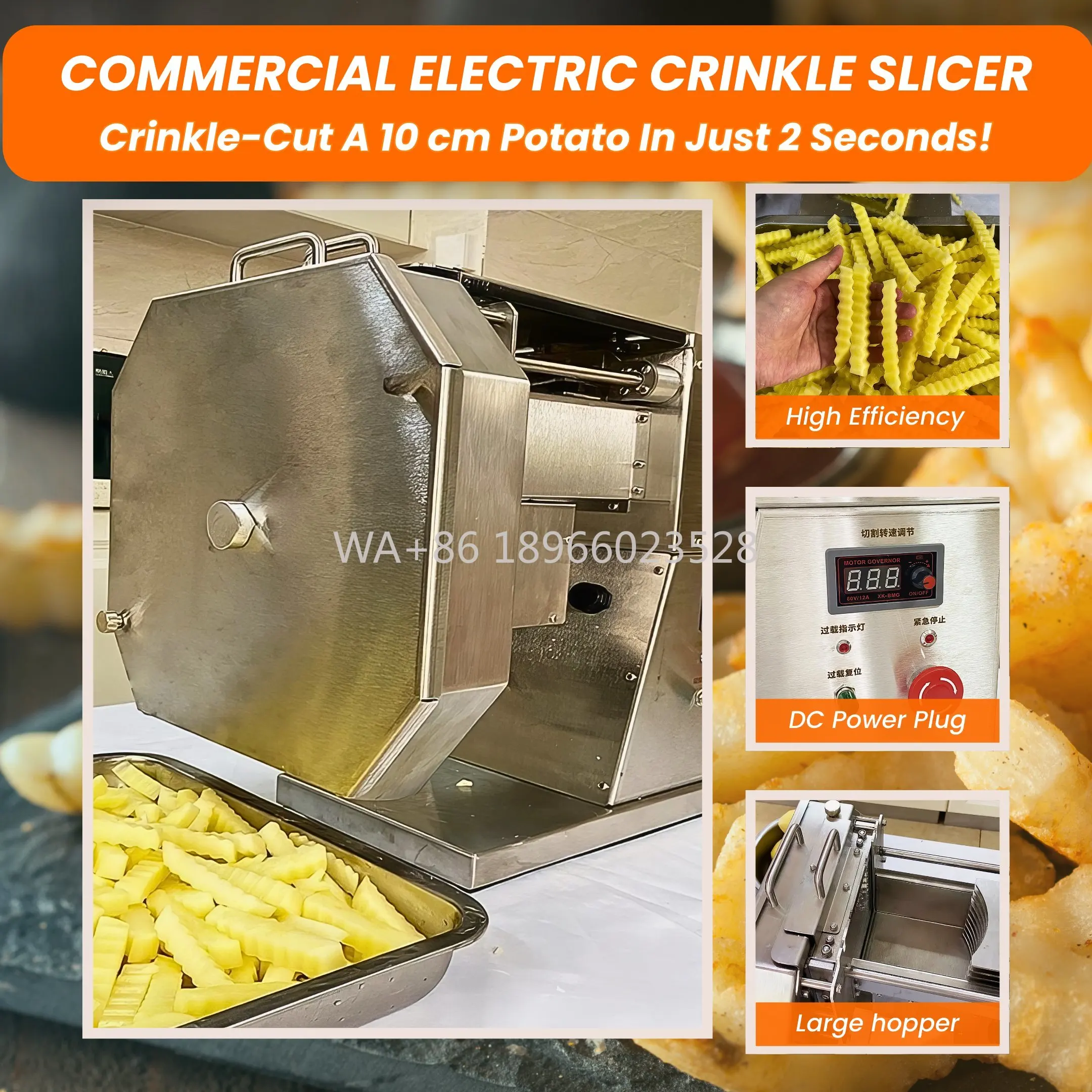 

Steel Kitchen Gadgets Fruit Vegetable Tools New Product Life Easy High-Efficiency Performance Slicer Electric Grater Stainless