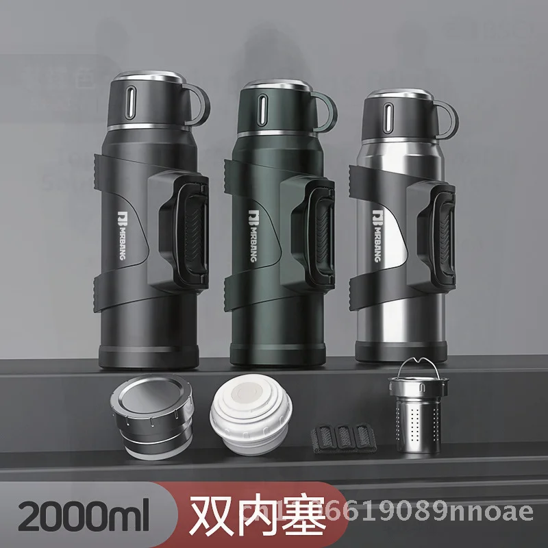 

Чайник-термос из нержавеющей стали 316, очень большой емкости, портативный изолированный стакан для путешествий на открытом воздухе для строительной площадки