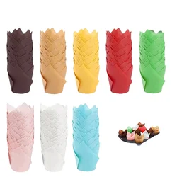 100pcs Tulip Muffin Cupcake Paper Cups Oilproof Cupcakes Liner Baking Muffin Box Cup Cake Decorating Tools Muffin Wrap Cases