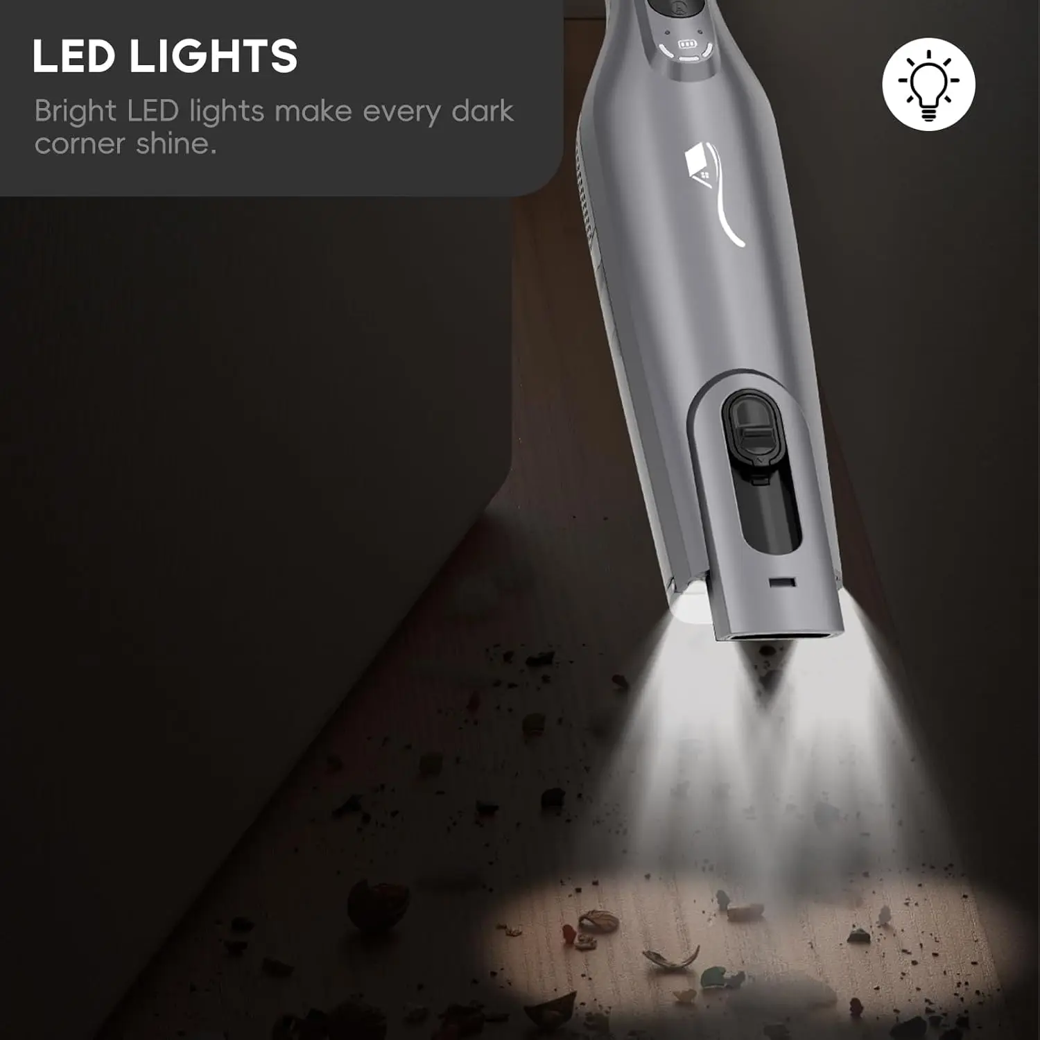 Cordless Handheld Vacuum, Lightweight Portable Hand Vacuum Cleaner With LED Light,Rechargeable Hand Held Vacuum With Charging Do