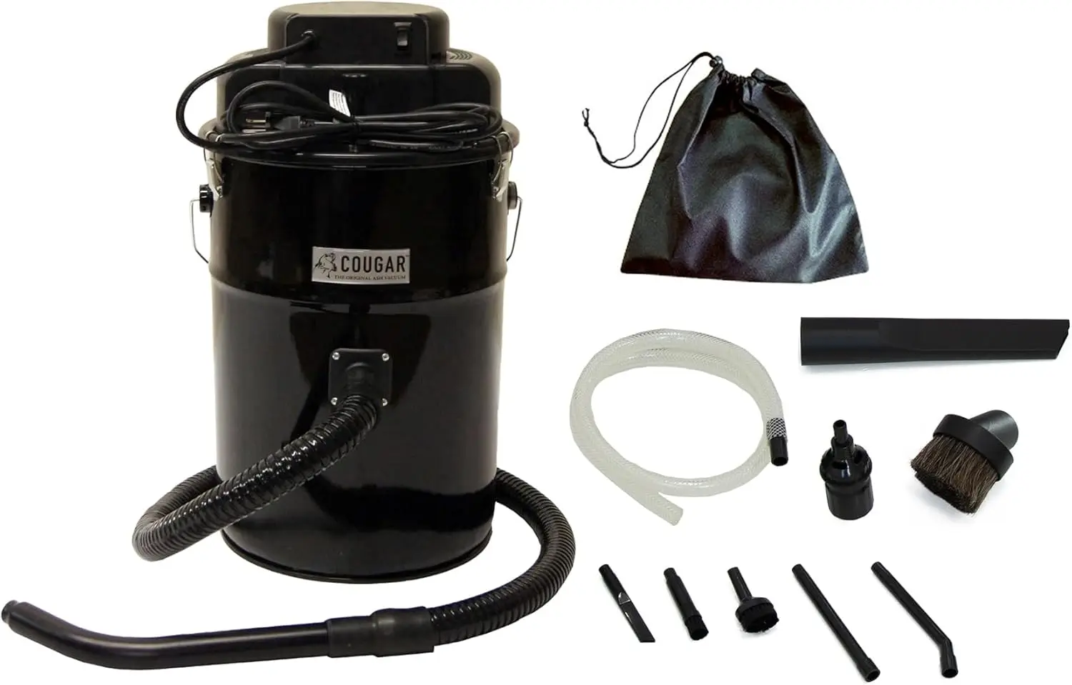 Ash Vacuum Cougar+ for pellet stoves-Made in the USA. Fireplace vacuum, pellet stove vacuum cleaner for hot ash