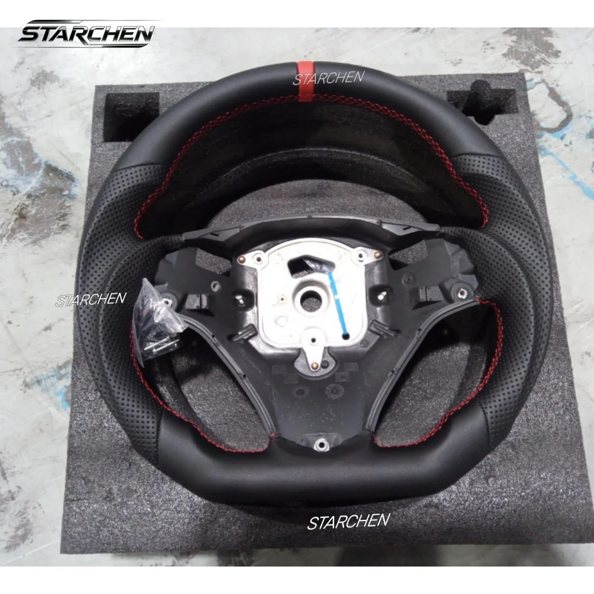US/UK IN STOCK M Sport Full Leather Steering Wheel for Bmw E90 E92 E93 M3 328i 335i SSG With Paddle Holes No Heating