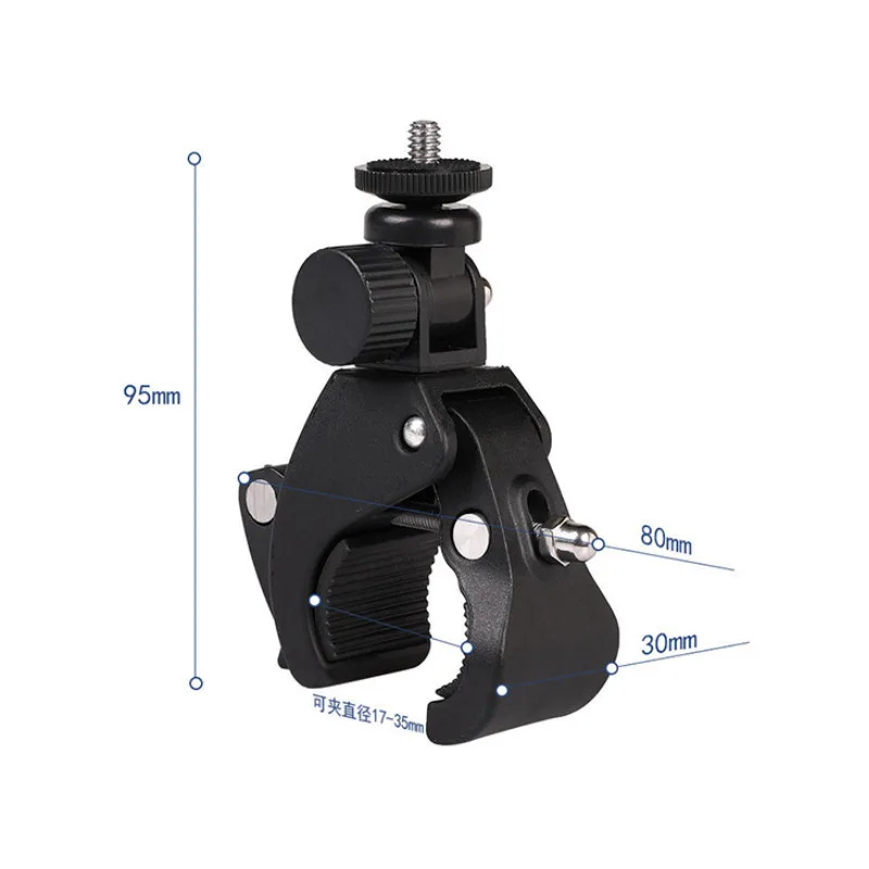 Camera Clamp Mount for Gopro Motorcycle Bicycle Handlebar Clamp Bracket for Insta360 Go Pro DJI Sports Camera Accessories