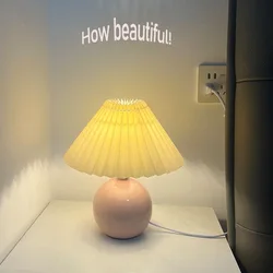 Pleated Lampshade Light Cover Japanese Style Fabric Table Lamp Ceiling Decor Lamp Covers Shades Lighting Accessorie