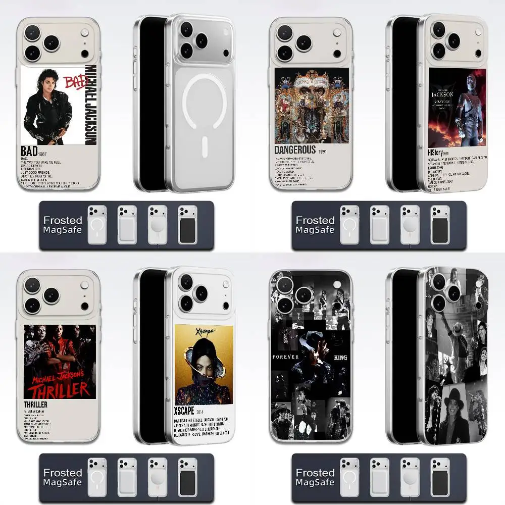 

M-Michael J-Jackson Thriller Dangerous Phone Case For iPhone 17,16,15,14,13,12,11,Pro,Max,Plus,E,Air,Mini Magsafe Transparent