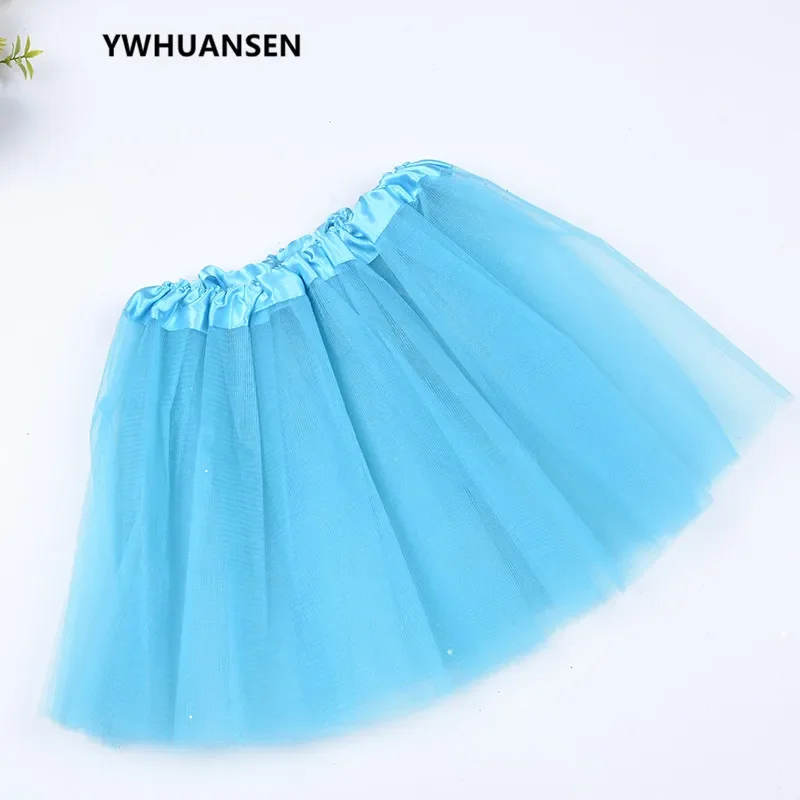 3 Layers Tulle Girl Party Wear Gowns Princess White Tutu Skirt For Kids Dance Summer Short Fluffy Saias Menina Costume