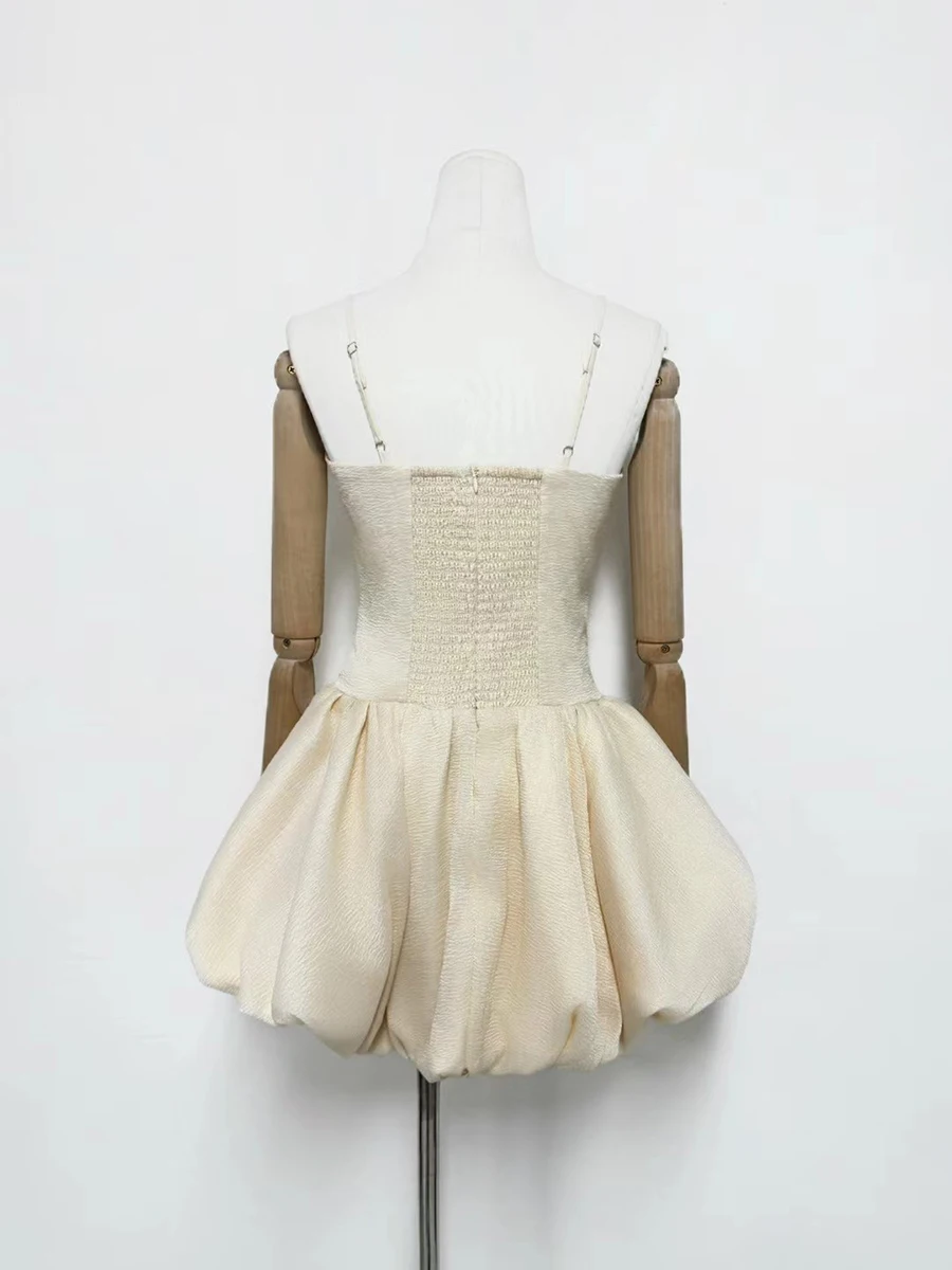 VGH solide Sexy Patchwork 3D fleur ourlet robes pour femmes col en V sans manches taille haute à la mode fête Tutu robe femme à la mode