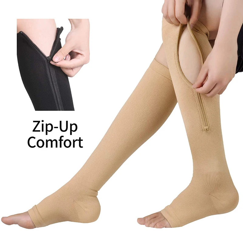 

Men Burn Fat Zipper Socks Functional Compression Slim Sleeping Beauty Leg Shapper Socks Prevent Varicose Veins Stockings