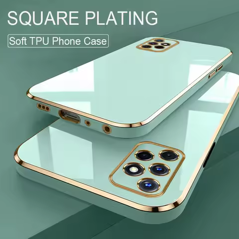 Luxury Square Plating Case For Samsung Galaxy S23 Ultra S22 S21 FE S8 S9 S10 S20 Plus Note 8 9 10 Lite A81 A14 34 A54 Soft Cover