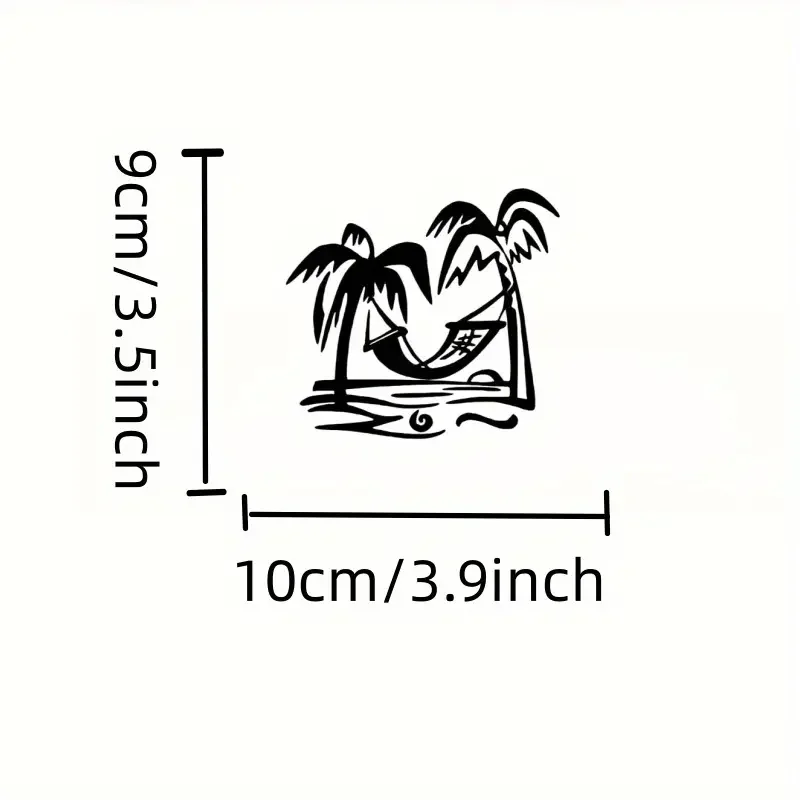 Beach Palm Tree Decal Car Sticker Luggage Sticker For Car