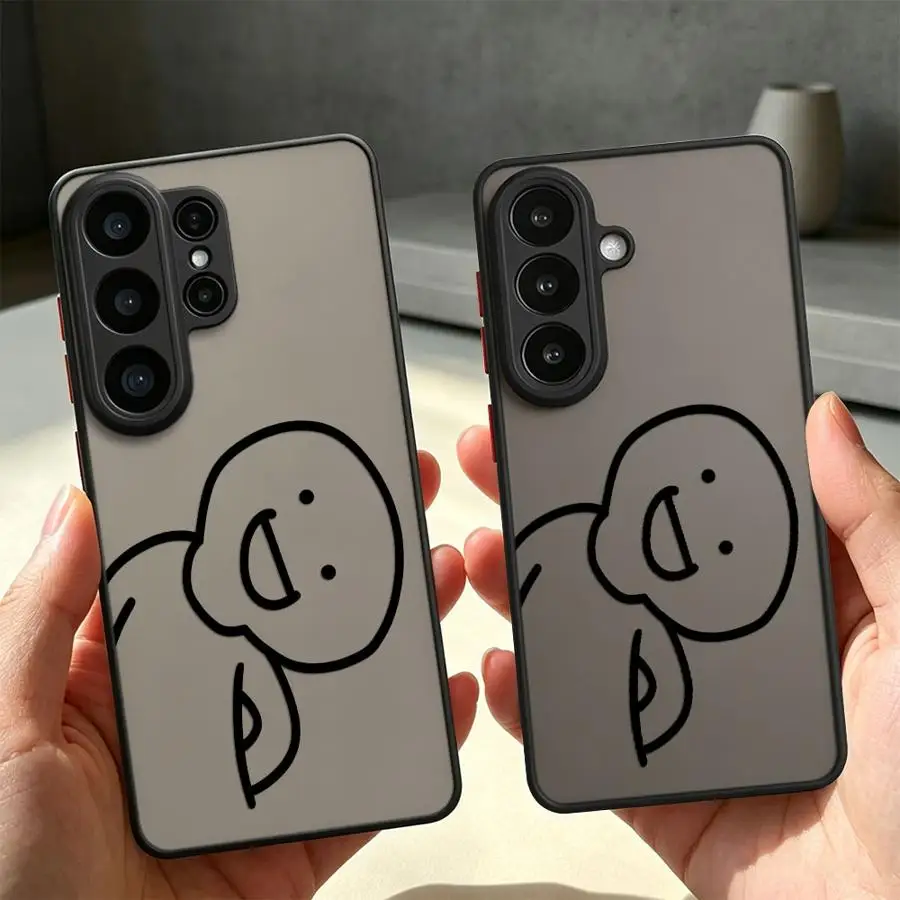 Case for Samsung Galaxy S26 S25 Ultra S21 S24 Plus Note 20 Ultra 10+ S20 FE S22 S23 FE Funda Back Phone Cover Side Glance Man