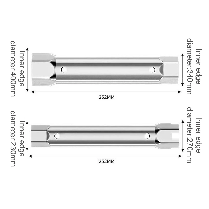 مجموعة مفاتيح ربط صمام الدش - أداة عالمية لإزالة وتركيب صمام الاستحمام وصمام الدش، فولاذ الفاناديوم الكروم