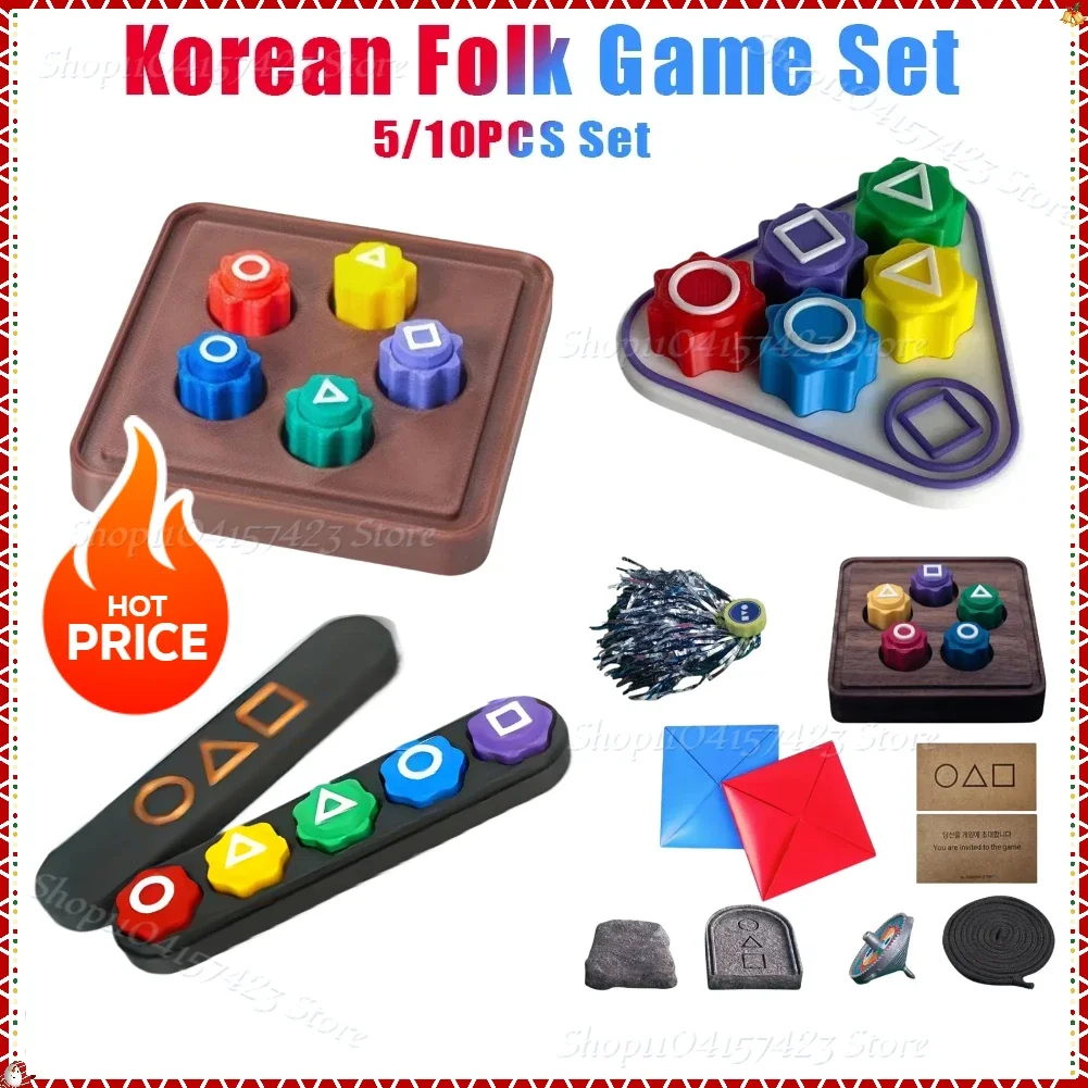 

Gonggi Interactive Stone Game Hand-eye Coordination Training Tossing Game Square Triangle Party Korea Traditional Play Game Set