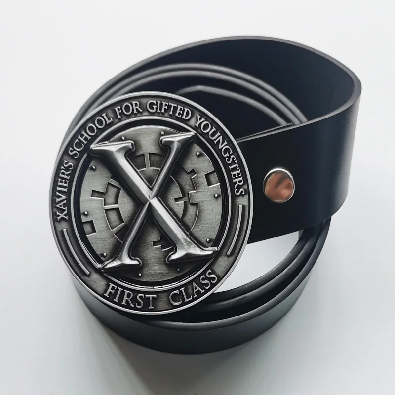 NEW Man Super-Cool Metal  Costume Belt Buckle Flim Metal Belt Buckle Black1.5\