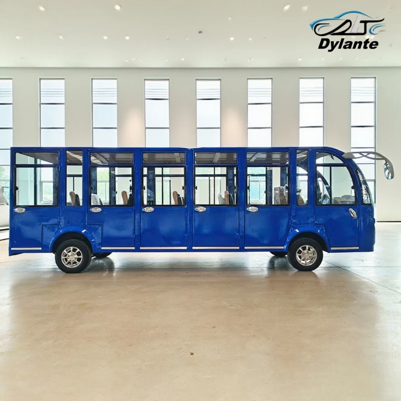 حافلة جولة تعمل بالطاقة الكهربائية، المصابيح الخلفية القانونية للشارع وميضات الطوارئ، حافلة سياحية كهربائية آمنة جديدة، حافلة لمشاهدة معالم المدينة