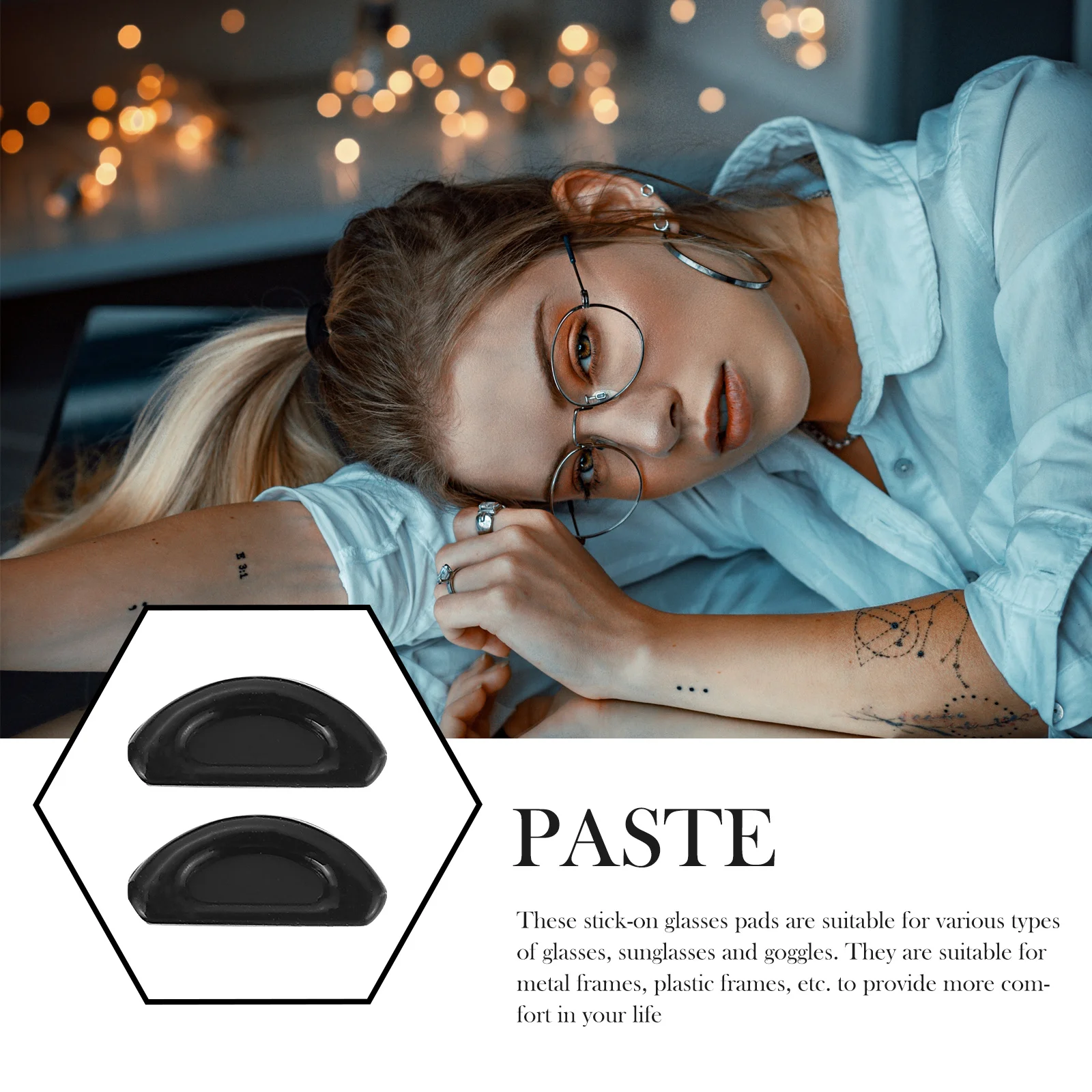 

Anti-Slip Eyeglass Nose Pads Silicone Glasses Support High Frame Fit Non-Slip Gasket For Eyewear Replacement Parts Labor