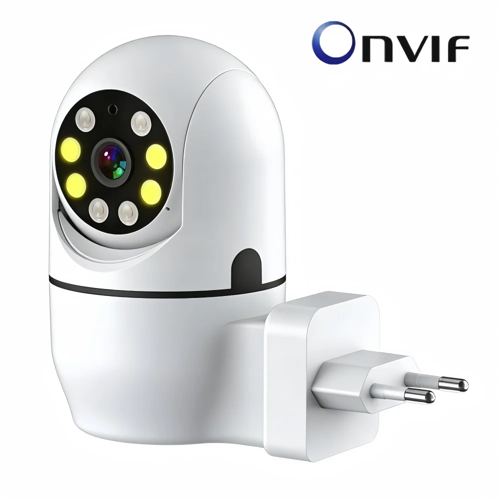 Cámara de vigilancia interior para bebé, Wifi enchufable de 2MP, inalámbrica, 360 IP, vídeo doméstico, vida inteligente, CCTV, PTZ, ONVIF, visión nocturna