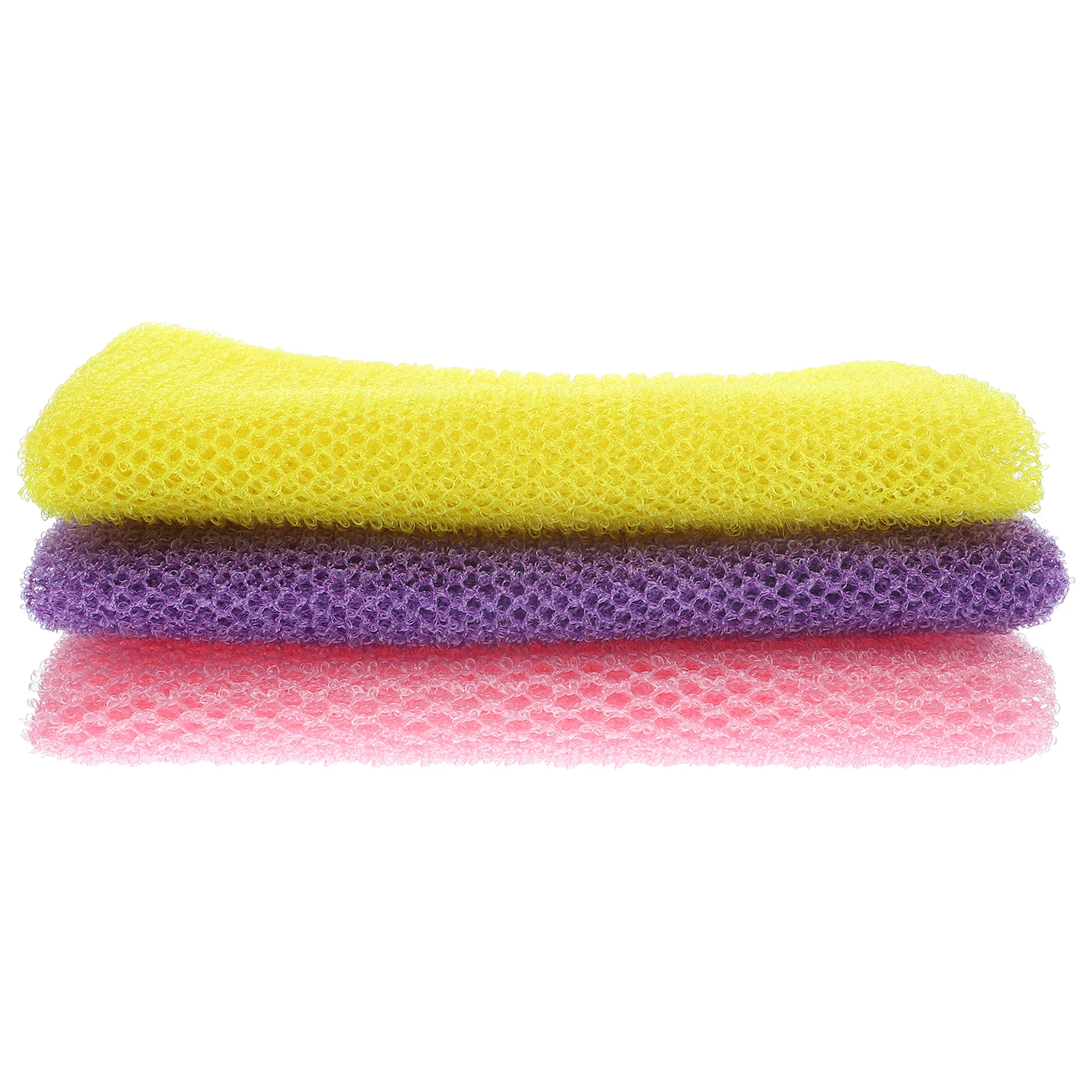

3Pcs Exfoliating Body Scrubber for Shower African Net Bath Sponge Long Handle Cleansing Skin Revitalizing Circulation Boost