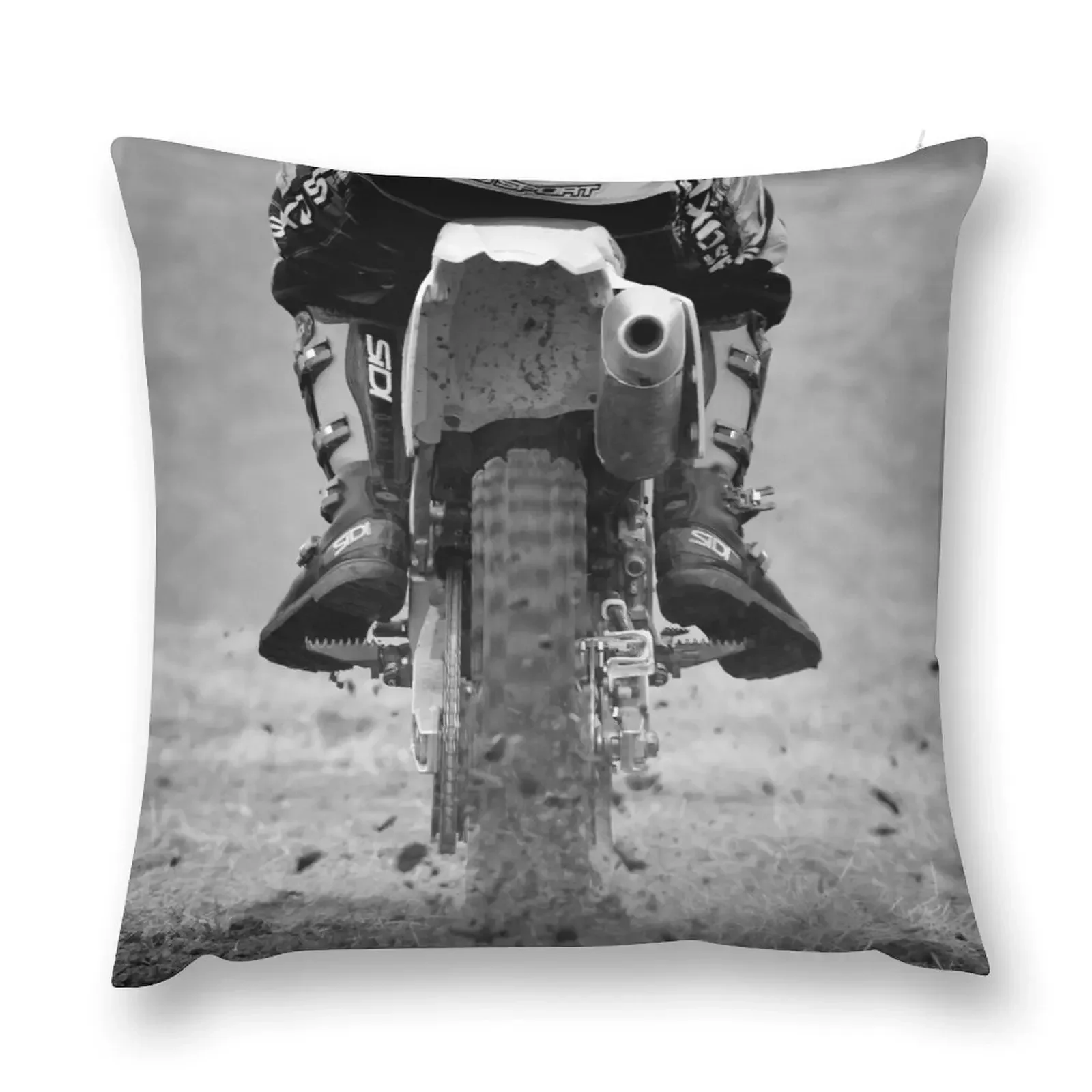 Moto x motorcycle kicking up the dirt Throw Pillow Cusions Cover Pillow Decor Throw Pillow