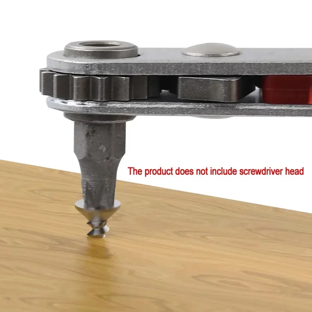 Nuevo destornillador de llave de trinquete para oficina y exteriores, taller, 1 unidad, equipo de cabezal de doble accionamiento de 1/4 pulgadas, herramientas manuales
