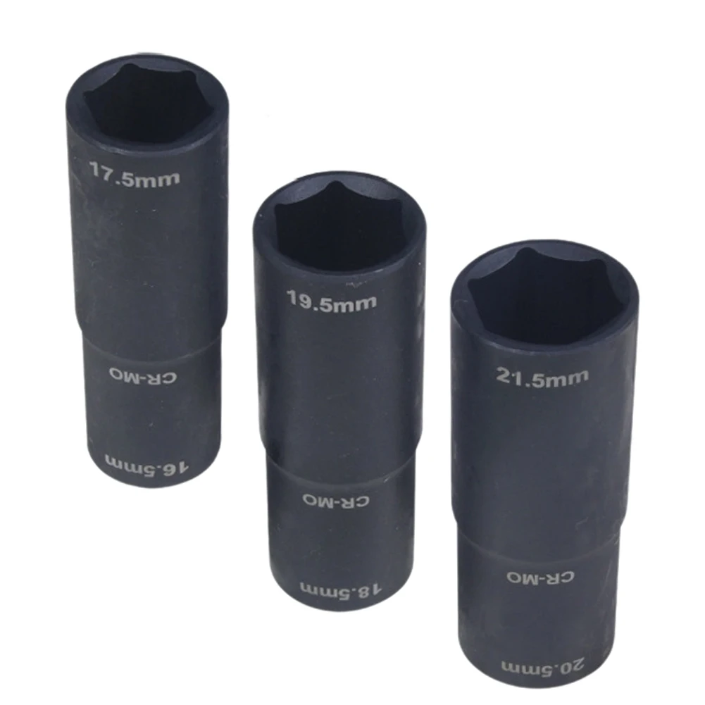 

3pcs 1/2Inch Drive Lug Nut Flip Socket Set 18.5mm/20.5mm/17.5mm Car Wheel Nut Disassembly Sleeve