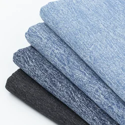 0.5x1.7m Pure Cotton Denim Fabric After Washed Denim Retro Style for DIY Skirts Coats Pants Sewing Fashion Textile Material