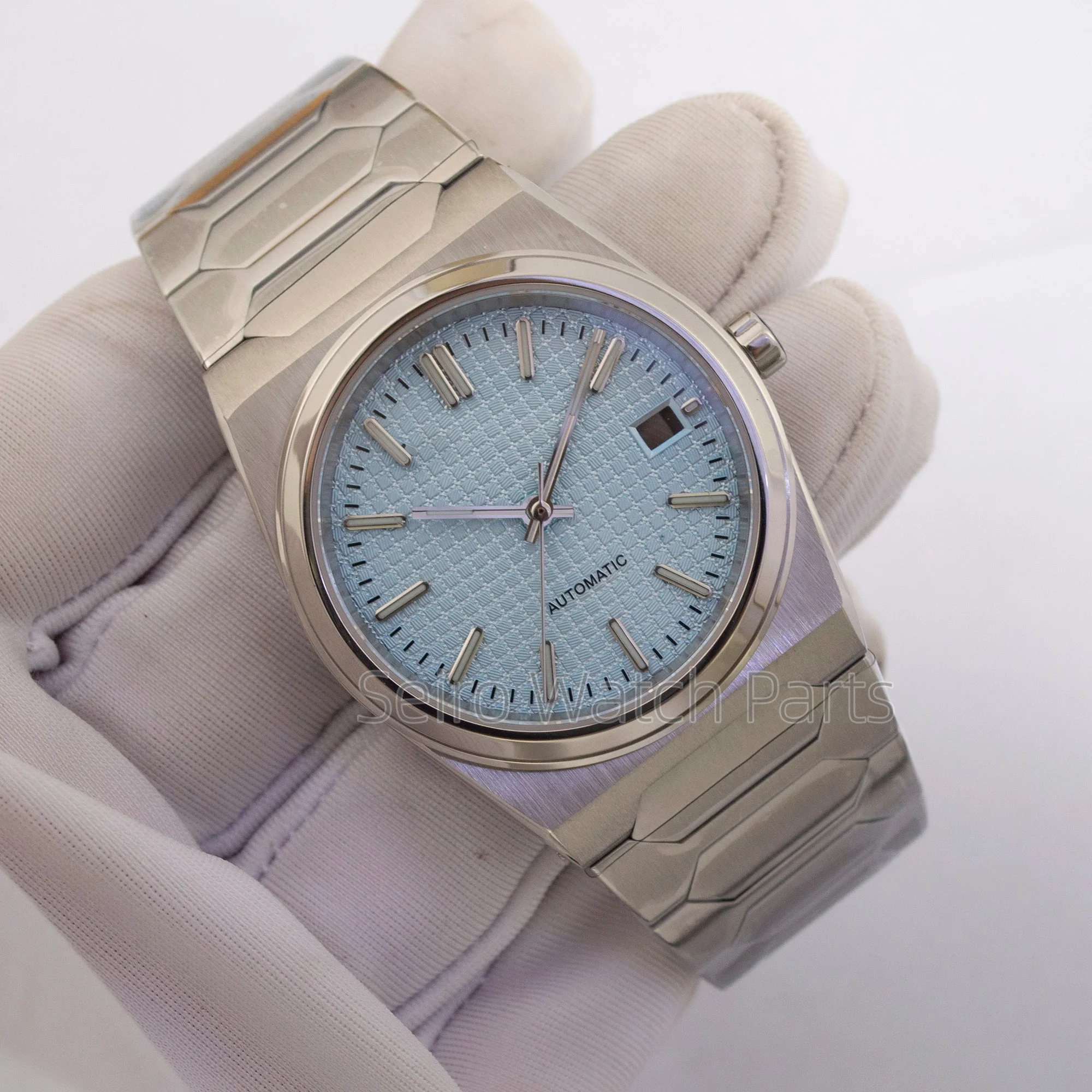 

For VC222 NH35 Case Strap Dial Hands Stainless Steel Butterfly Buckle Sapphire Glass Crystal Watch Men Parts NH35 NH36 Movement