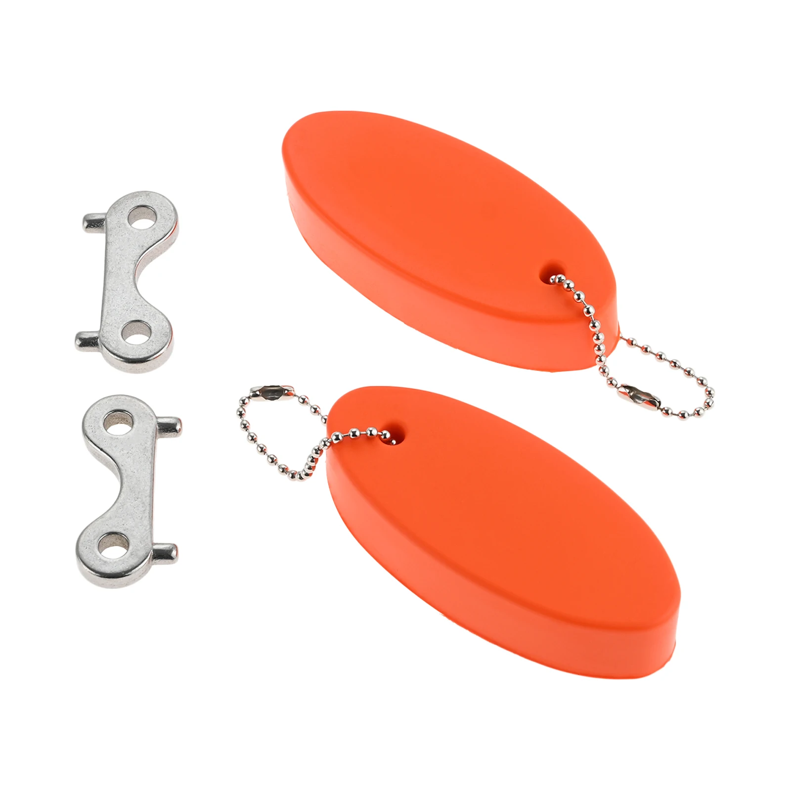 2Pcs Stainless Steel Tank Deck Fill Filler Spare Cap Key with Floating Keychain for Sailing Yachting Marine Boat Swim Kayaking