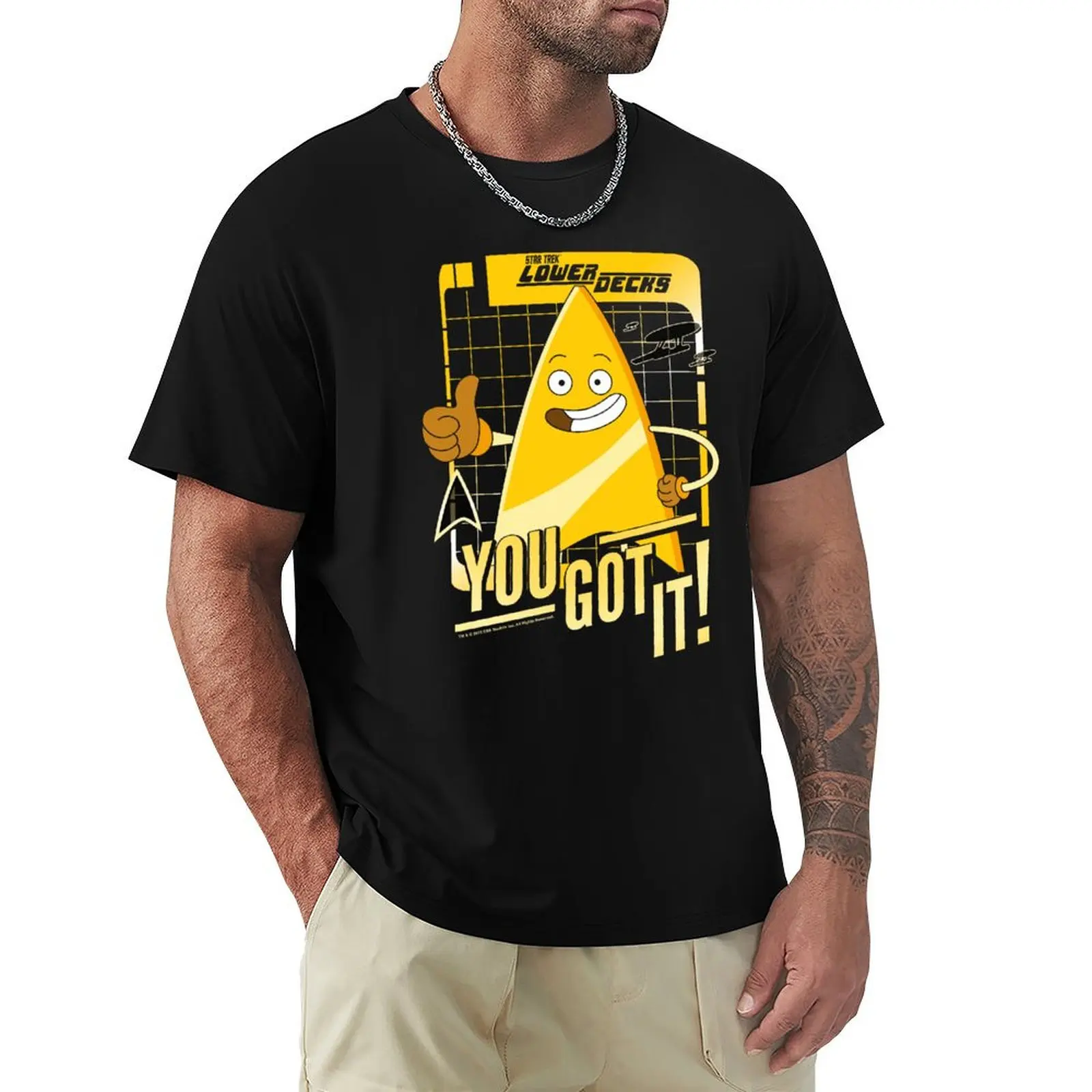 Star Trek: Lower Decks Badgey Inspirational Poster T-Shirt man t shirt designer T-Shirt